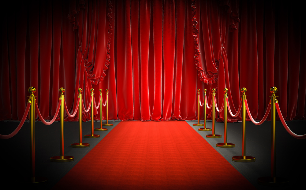 Red Carpet and Gold Barriers with Red Rope